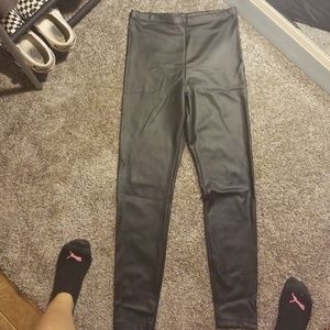 Faux leather leggings
